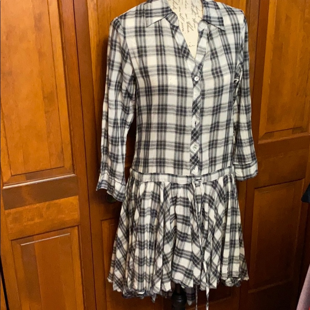Black and white check dress